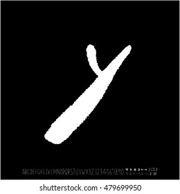 Alphabet & number / handwriting - vector