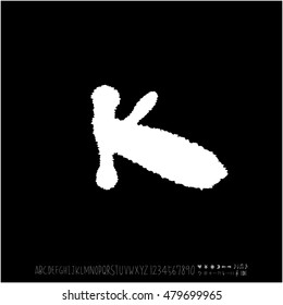 Alphabet & number / handwriting - vector