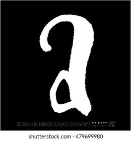 Alphabet & number / handwriting - vector