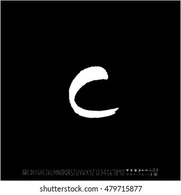 Alphabet & number / handwriting - vector