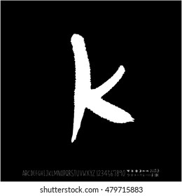 Alphabet & number / handwriting - vector