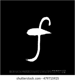 Alphabet & number / handwriting - vector