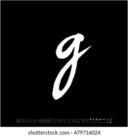 Alphabet & number / handwriting - vector
