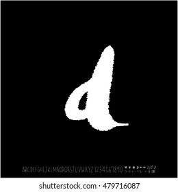 Alphabet & number / handwriting - vector