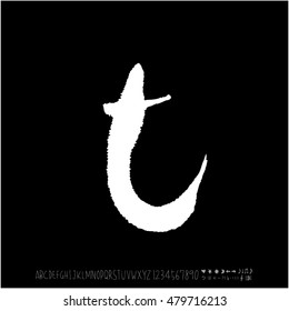 Alphabet & number / handwriting - vector
