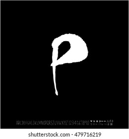 Alphabet & number / handwriting - vector