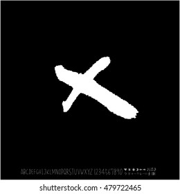 Alphabet & number / handwriting - vector