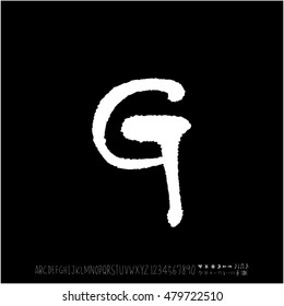 Alphabet & number / handwriting - vector