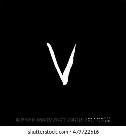Alphabet & number / handwriting - vector
