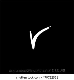 Alphabet & number / handwriting - vector