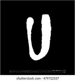 Alphabet & number / handwriting - vector