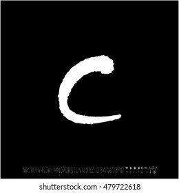 Alphabet & number / handwriting - vector