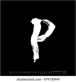 Alphabet & number / handwriting - vector