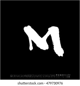 Alphabet & number / handwriting - vector