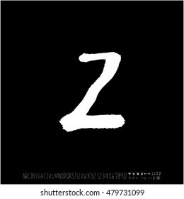 Alphabet & number / handwriting - vector
