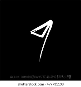 Alphabet & number / handwriting - vector