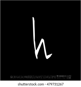 Alphabet & number / handwriting - vector