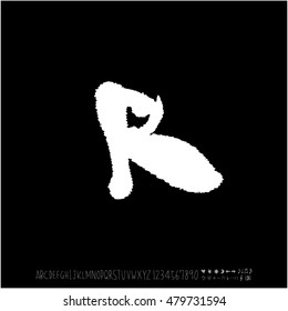 Alphabet & number / handwriting - vector