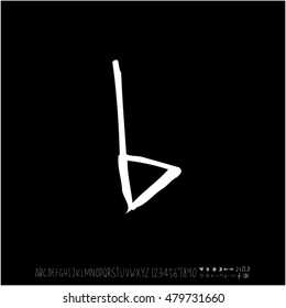 Alphabet & number / handwriting - vector