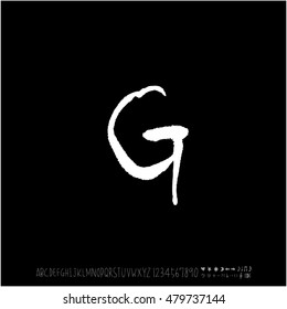 Alphabet & number / handwriting - vector