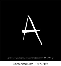 Alphabet & number / handwriting - vector
