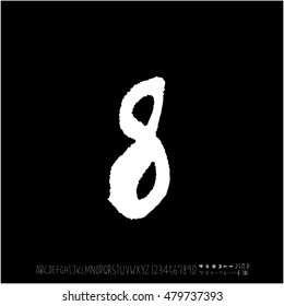 Alphabet & number / handwriting - vector