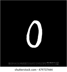 Alphabet & number / handwriting - vector