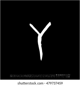 Alphabet & number / handwriting - vector