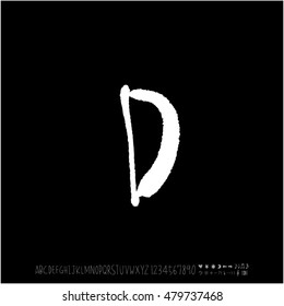 Alphabet & number / handwriting - vector