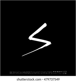 Alphabet & number / handwriting - vector