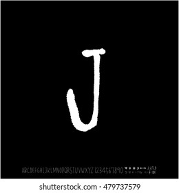 Alphabet & number / handwriting - vector