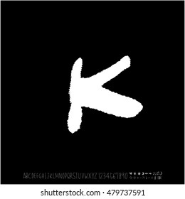 Alphabet & number / handwriting - vector