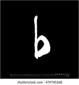 Alphabet & number / handwriting - vector