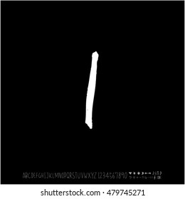 Alphabet & number / handwriting - vector
