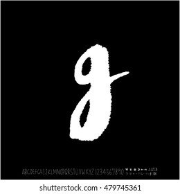 Alphabet & number / handwriting - vector