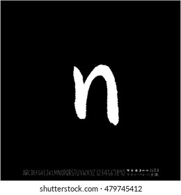Alphabet & number / handwriting - vector