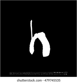 Alphabet & number / handwriting - vector