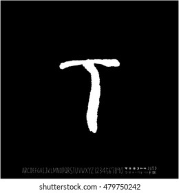Alphabet & number / handwriting - vector