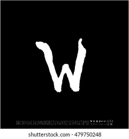 Alphabet & number / handwriting - vector