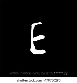 Alphabet & number / handwriting - vector