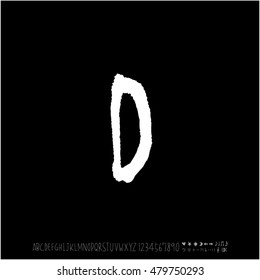 Alphabet & number / handwriting - vector