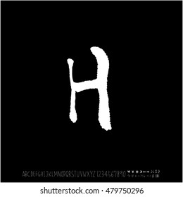 Alphabet & number / handwriting - vector