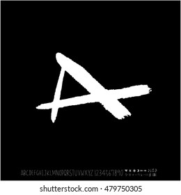 Alphabet & number / handwriting - vector