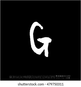 Alphabet & number / handwriting - vector