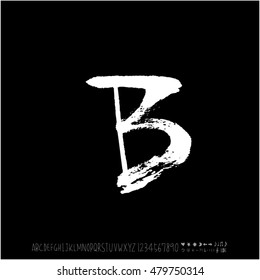 Alphabet & number / handwriting - vector
