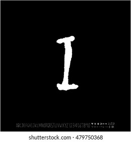Alphabet & number / handwriting - vector