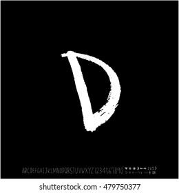 Alphabet & number / handwriting - vector
