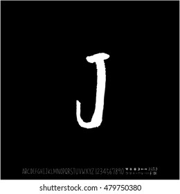 Alphabet & number / handwriting - vector