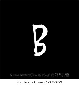 Alphabet & number / handwriting - vector