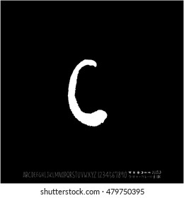 Alphabet & number / handwriting - vector